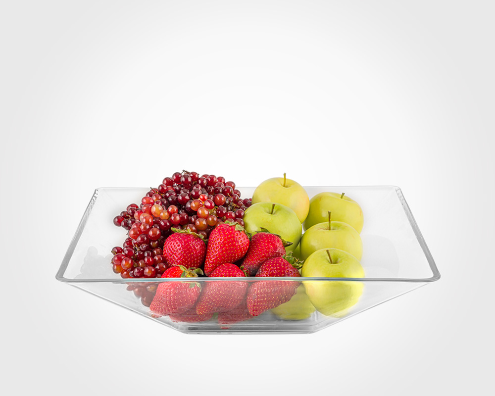 میوه خوری شیشه ای مربع
